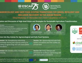 Agro-ecological and safe food transitions for green, resilient and inclusive recovery in the ASEAN region, 08 – 09 November 2021