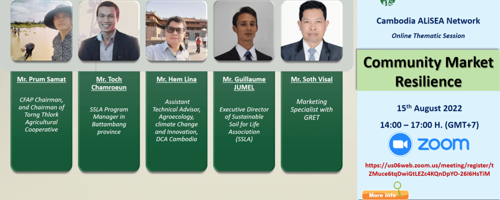 The result of Cambodia ALiSEA Network “Online Thematic Session to Share Experience on Community Market Resilience”