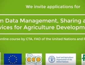 Call for Applications for the online course on Farm Data Management, Sharing and Services for Agriculture Development