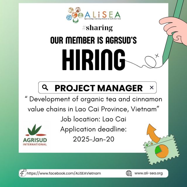Project Manager: Development of organic tea and cinnamon value chains in Lao Cai Province