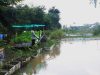 Pond for fish raising and irrigation + floating garden and raised garden bed